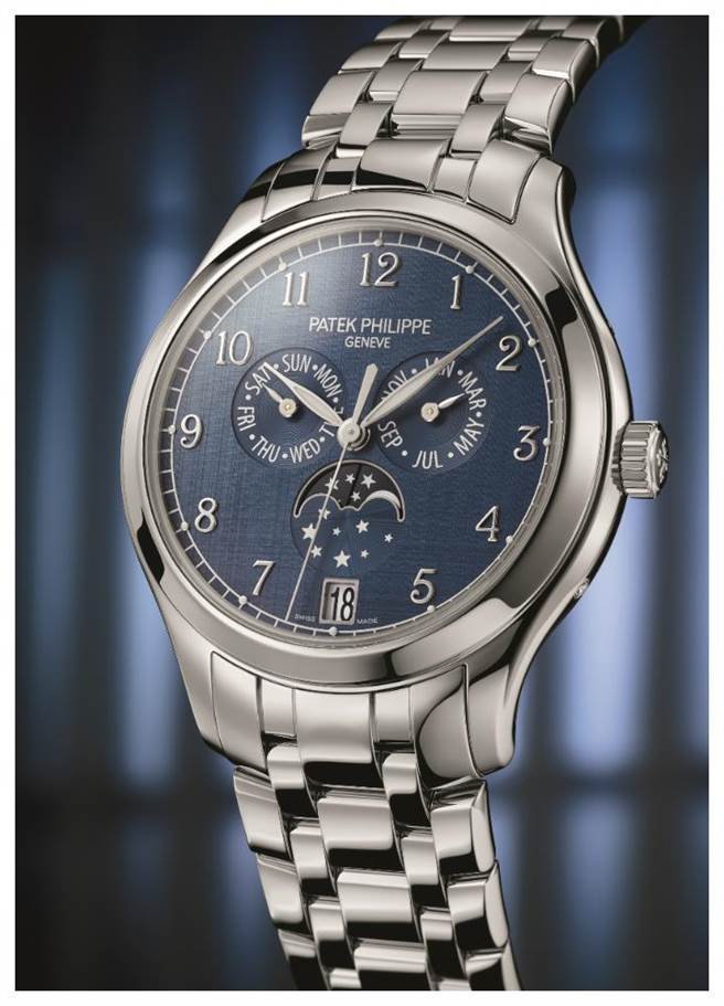 百达翡丽Ref.4947／1A-001年历腕表，是男女皆宜的中性腕表，139万7000元。（Patek Philippe提供）