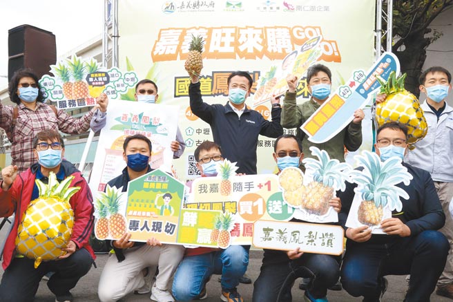 为协助嘉县凤梨顺利销售，嘉义县政府整合平台，与果农共同面对危机。（嘉义县政府提供／吕妍庭嘉义传真）