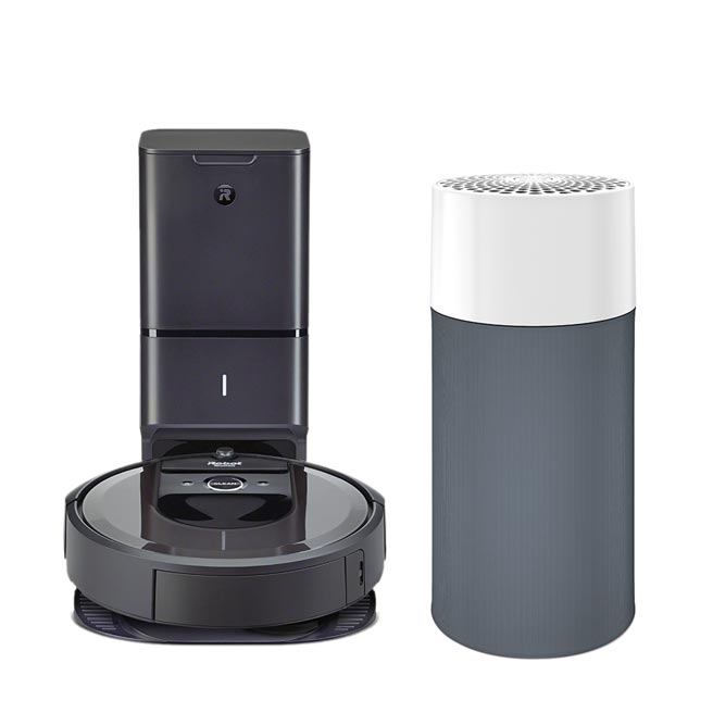 2. 中坜大江购物中心的iRobot  Roomba i7+扫地机器人，原价5万8999元，独家价3万8880元，限量20组，赠Blueair JOY S空气清净机。（中坜大江购物中心提供）