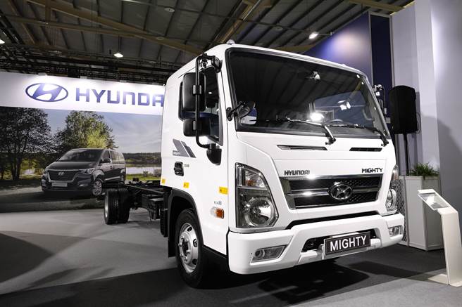 商業車博覽會今日開幕，連續三屆參展的HYUNDAI 現代商車帶來輕商車陣容展出。（南陽提供）