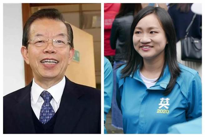 驻日代表谢长廷（左）和民进党发言人谢佩芬。（图为资料照）