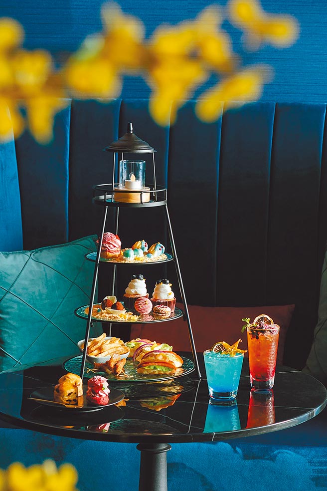 和逸饭店．桃园馆内即日起推出「海洋系灯塔下午茶」，双人限定980元+10％，平日可享桃园市民卡85折。（和逸饭店．桃园馆提供）