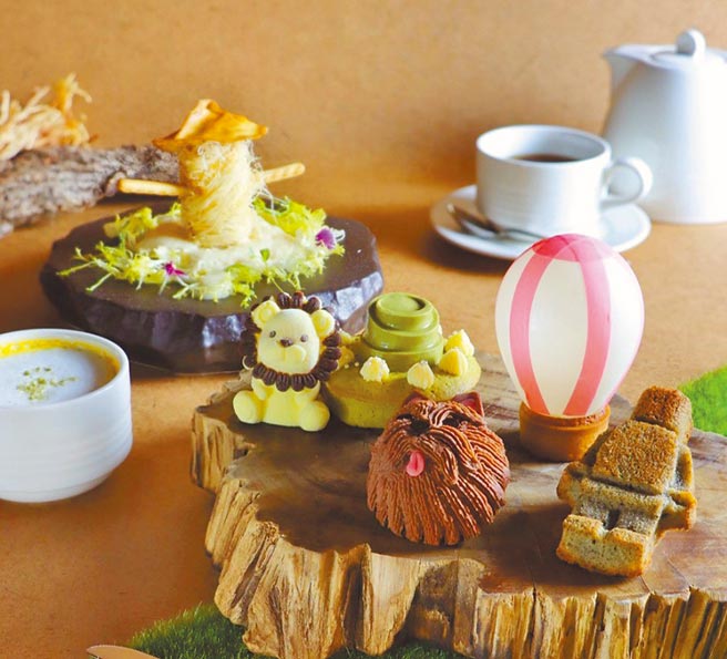 台北亚都丽致巴赛丽厅推出「绿野仙踪魔法文学午茶」每套600元+10％。（台北亚都丽致大饭店提供）