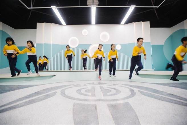 新竹市北门国小礼堂改造 。（教育部提供／林志成台北传真）