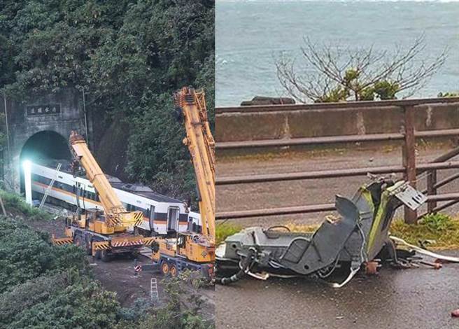 太魯閣號事故、F-5E戰機失事，造成49人死亡、2名飛官殉職。（合成圖／資料照）