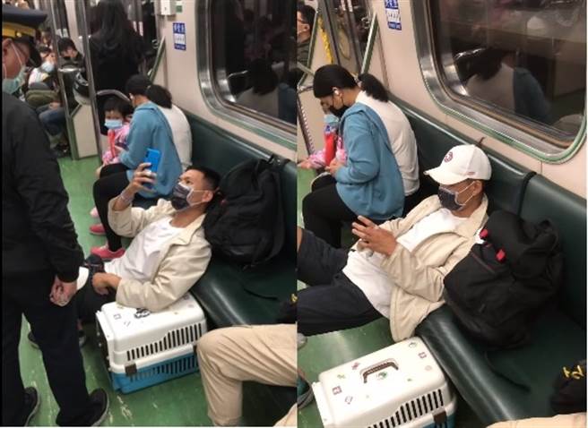 座位争霸战延烧 男闹完北捷转战台铁 呛警：我特种部队（图片取自／爆废1公社）