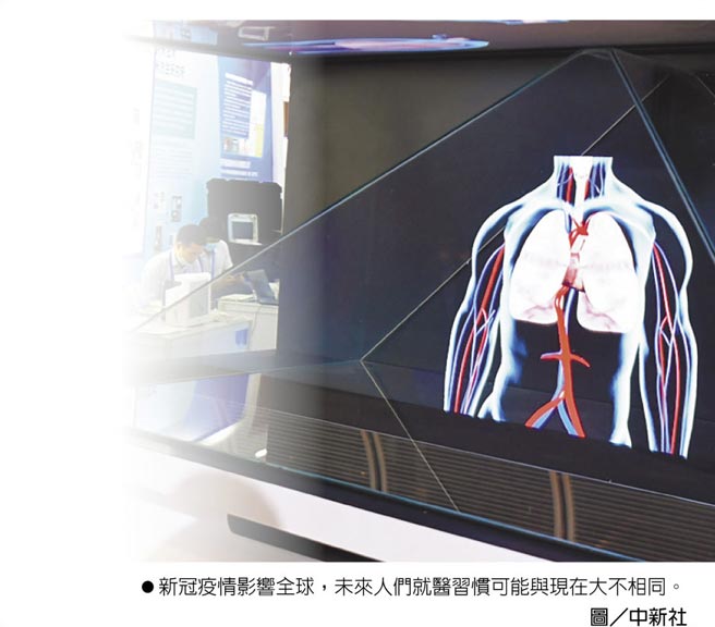 新冠疫情影响全球，未来人们就医习惯可能与现在大不相同。图／中新社