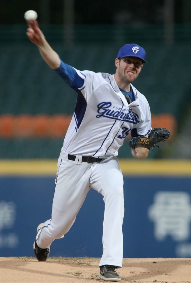 富邦悍將洋投羅力。（鄭任南攝）