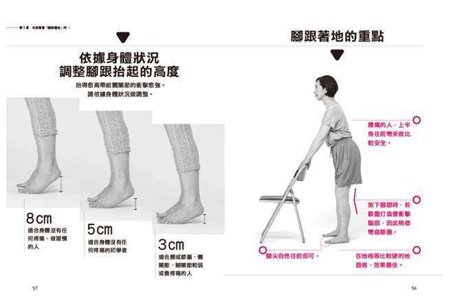 脚跟着地动作。（图／时报出版提供）