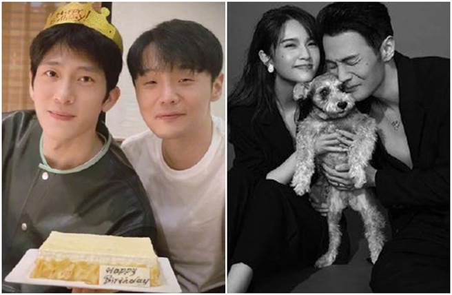 井柏然放闪告白李荣浩合照，让杨丞琳亲上火线回应。（图／微博）