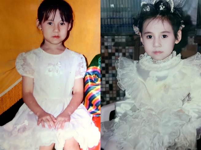 洁哥po幼稚园、国小时期抢救人气。(翻摄自洁哥/李秉洁)

