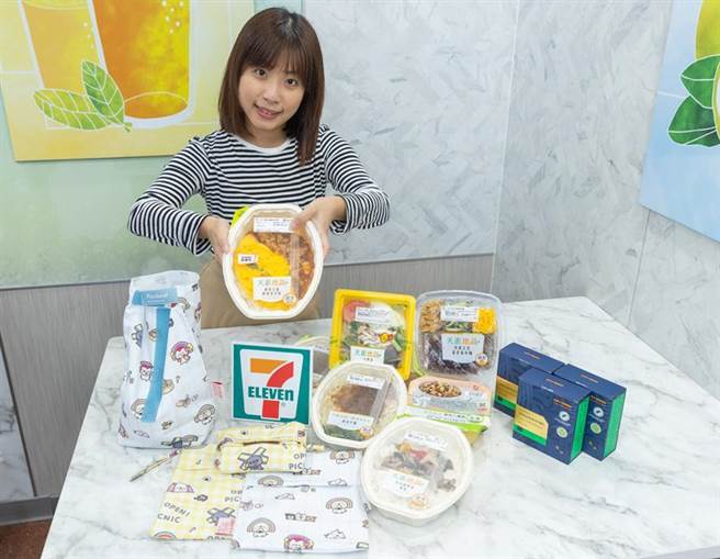 7-ELEVEN宣布推出「减法爱地球减7元」新生活运动，到门市购买鲜食自有品牌「天素地蔬」6款指定商品，可享单件减7元优惠。（图／业者提供）
