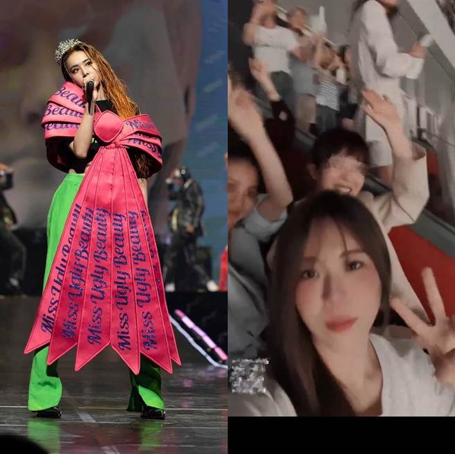 陶喆老婆朝圣蔡依林演唱会摘口罩挨轰，澄清致歉了。（许雅淳摄）