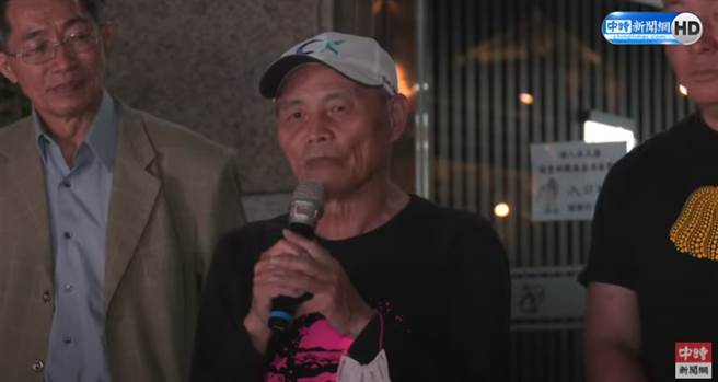 藻礁公投领衔人潘忠政。（取自中时新闻网直播）