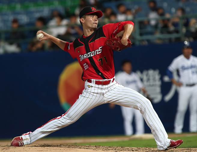 味全龍先發投手林子昱。（鄭任南攝）