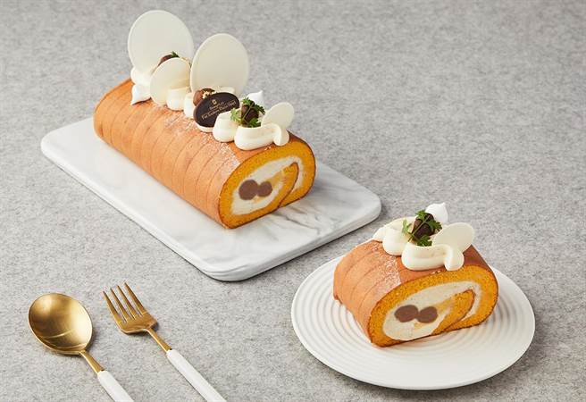 香格里拉台南远东饭店以「爱不释手」软甜可口的蜂蜜蛋糕获得卷类蛋糕冠军。(香格里拉台南远东国际大饭店提供／曹婷婷台南传真)