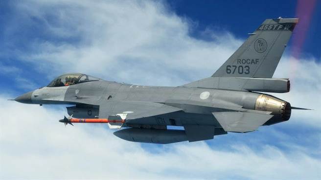 中華民國空軍F-16戰機的資料照。（國防部）