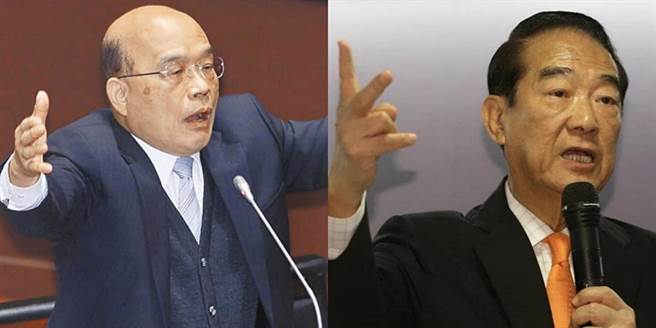 行政院院長蘇貞昌（左）、親民黨黨主席宋楚瑜（右）。（圖／合成圖，素材取自本報系資料照）