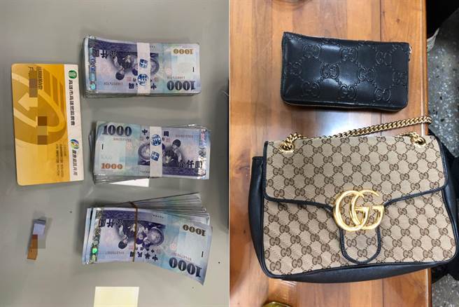 高雄一名16歲少女偷拿男友阿嬤存摺印章、雙證件，分9次到高雄地區農會輕鬆提領208萬元，爽買名牌包、黃金，警方事後僅能追回35萬元現金，依竊盜罪移送。（高市三民二警分局提供／袁庭堯高雄傳真）