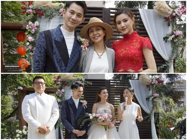 王子育（上图中）、方文琳（下图右）、陈文山（下图左）到场祝贺。（传轩媒体提供）