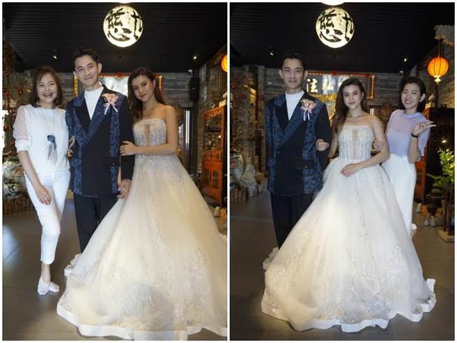 林嘉俐（左图左）、米可白（右图右）祝贺。（传轩媒体提供）