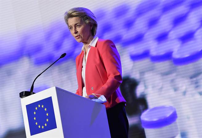 范德赖恩表示，7月底前将能取得足够数量的新冠疫苗，为7成欧洲成年人接种。（图／美联社）