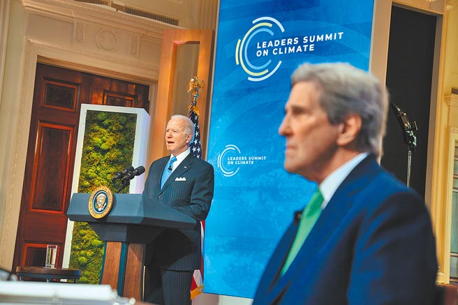 美国总统拜登主持的气候视讯峰会，23日主题转向科技。（美联社）