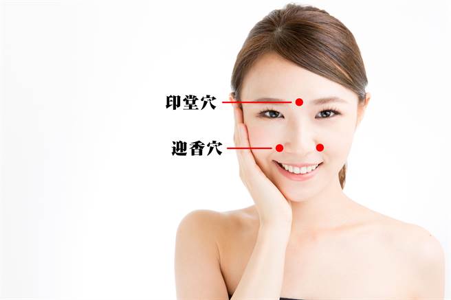 杨雅心建议过敏性鼻炎、鼻窦炎患者，可透过按摩穴道来缓解。图杨雅心提供