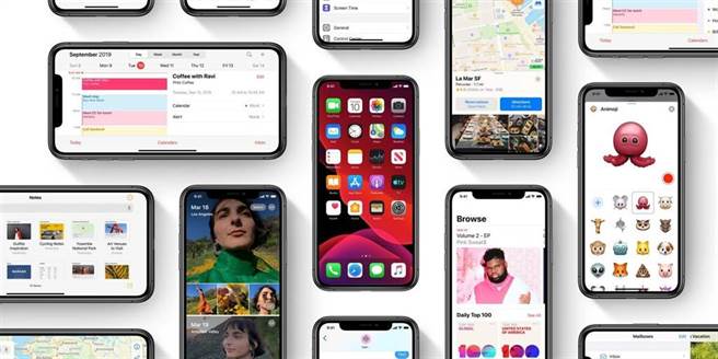 iOS 14示意图。（摘自苹果官网）