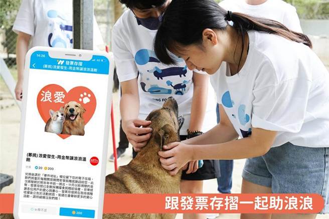 （《发票存折》与台湾动物紧急救援小组《台湾猫狗联合劝募平台》一同呼吁「浪爱发生」爱心捐点助浪浪！图／厂商提供）