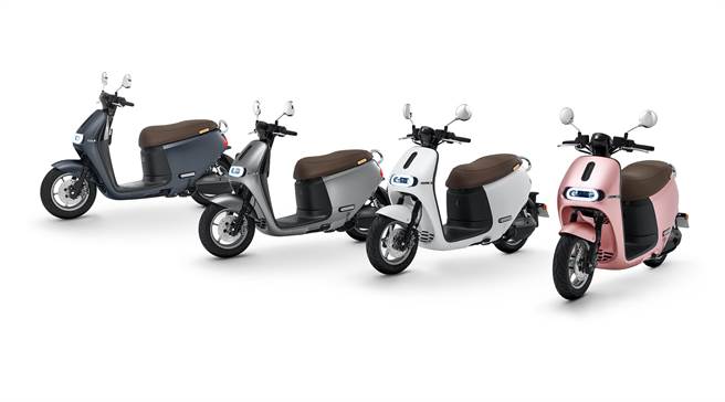 Gogoro 2 Delight加入「星璨粉、星幻白、星耀灰、星矿银」等四种雾面金属质感配色。（Gogoro提供／黄慧雯台北传真）
