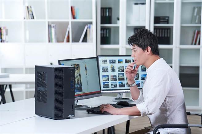 （谢哲青首重商务桌机的高稳定度及易扩充性，因此他选用ASUS ExpertCenter桌机，能处理复杂、庞大的资料。图／华硕提供）