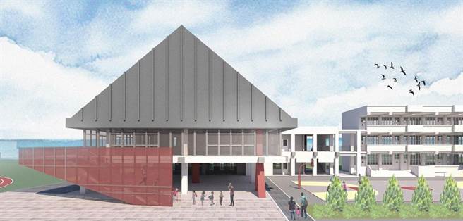 新竹市水源国小28日举行新建活动中心动土典礼，即起启动操场、共融游戏场整建及前庭圆环周边景观等设施整建，让孩子在更优质的环境中成长。（新竹市政府提供示意图／陈育贤新竹传真）