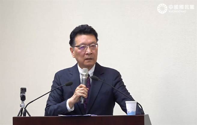 中广董事长赵少康28日下午在国民党中常会进行专题演讲，指出国民党长期以来的问题。（图／摘自国民党脸书）