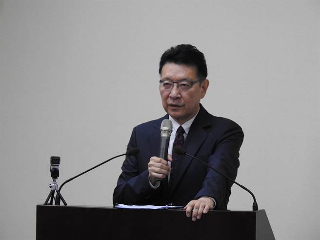 中廣董事長趙少康今天赴中常會專題演講。（趙婉淳攝）