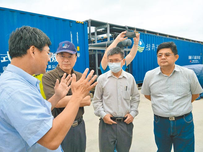 新竹紧急海淡机组原来每日产出1.3万吨水，预计在5月底前可达成每日再增1000吨的目标。（北水局提供／邱立雅桃园传真）