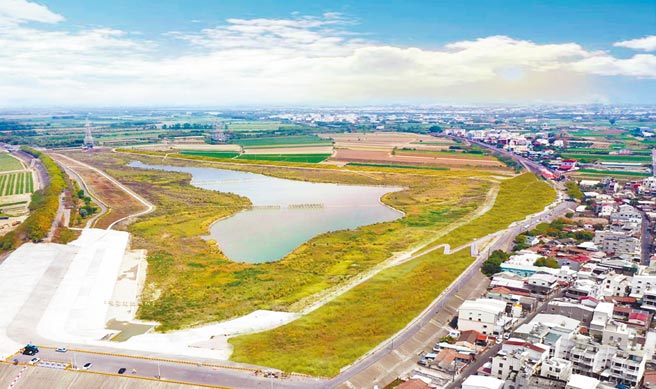苏厝滞洪池为台南市最大的滞洪池，滞洪量为140万吨。（台南市政府提供／张毓翎台南传真）