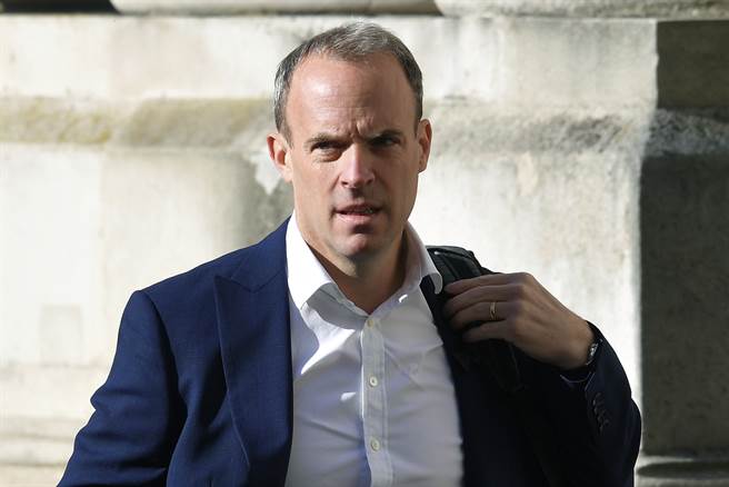 英国外交大臣拉布（Dominic Raab）。(图/美联社)
