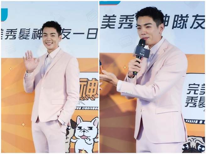 禾浩辰今天出席一日店长活动展现魅力。（魅尚萱提供）