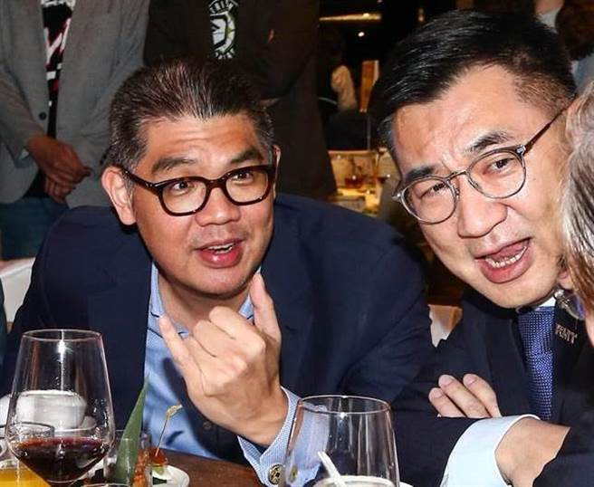 国民党智库副董事长连胜文（左）、国民党主席江启臣（右）。(图/本报资料照)