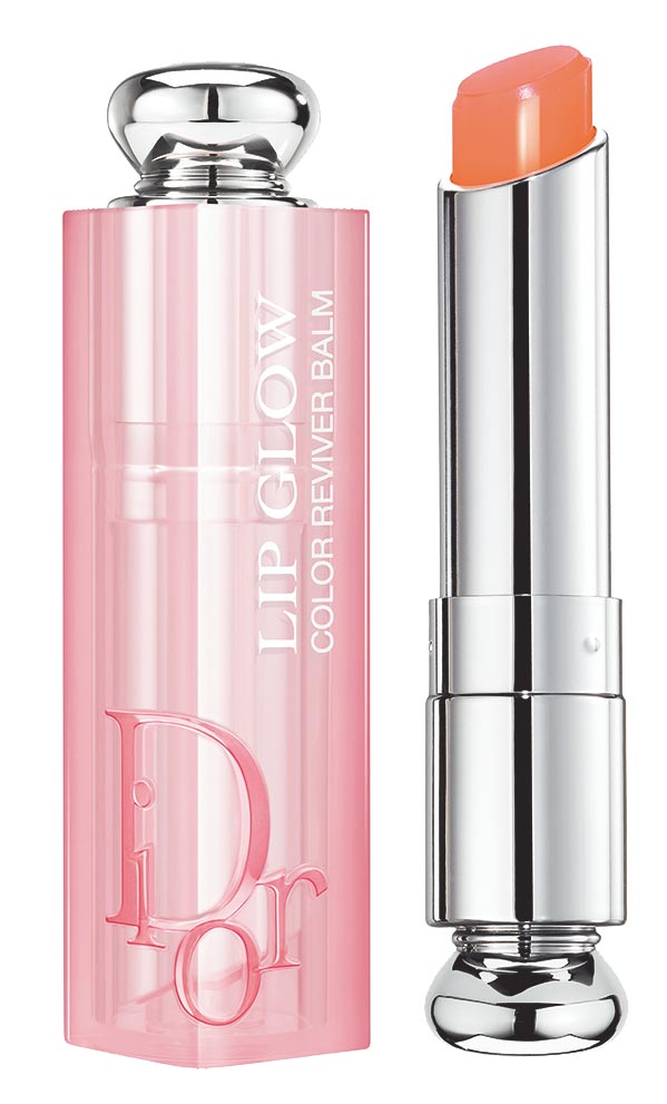 迪奥瘾诱粉漾润唇膏#004蜜桃橘3.5g，1250元。（迪奥提供）