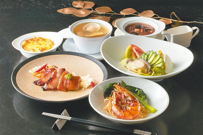 台北寒舍艾美酒店的寒舍食谱米其林套餐。（台北寒舍艾美酒店提供）