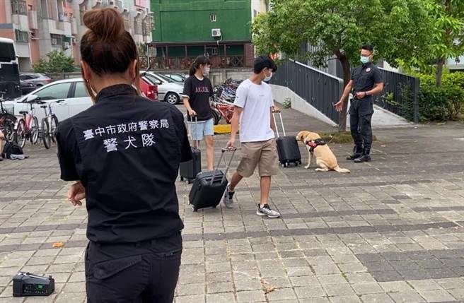 太平警分局日前与台中市监理站、勤益科技大学共同举办「青春飞扬平安行、安驾反毒守护你」宣导活动，警方更邀请「警犬队」出击，也成为全场吸睛的焦点。（太平警分局提供／冯惠宜台中传真）
