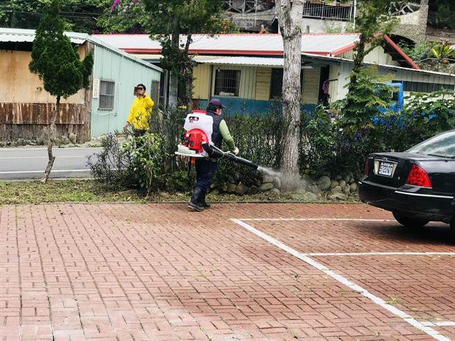 确诊个案案1129曾在嘉县活动，嘉县府今随即全面加强消毒。（嘉县政府提供／张亦惠嘉县传真）