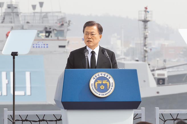 白宮發言人莎琪4月29日表示，韓國總統文在寅將於5月21日訪問華府，與美國總統拜登舉行峰會。圖為韓國總統文在寅。（美聯社）