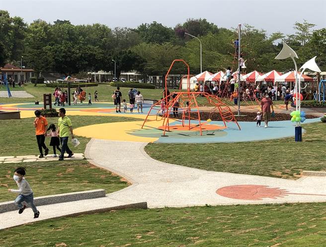 金门全岛首座0至99岁「莒光共融公园」占地约2.5公顷。（李金生摄）