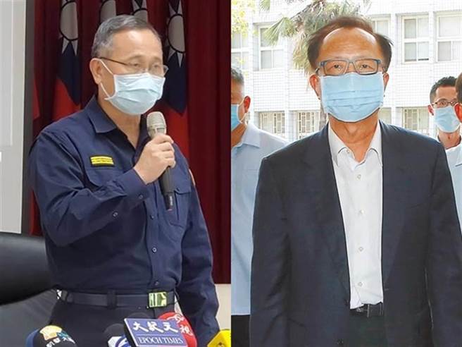 署长陈家钦（左）、台北市警局长陈嘉昌（右）。（图／记者林郁平、赵双杰摄）