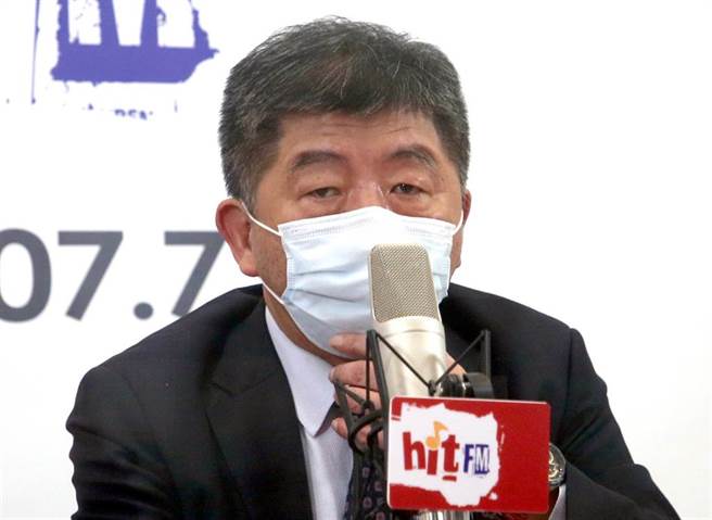 陈时中上广播节目。（赵双杰摄）
