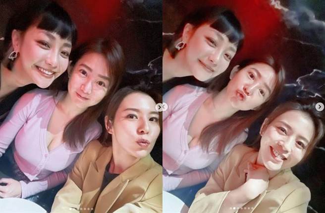 郭书瑶帮谢欣颖庆生，火辣坐C位。(图／翻摄自IG)