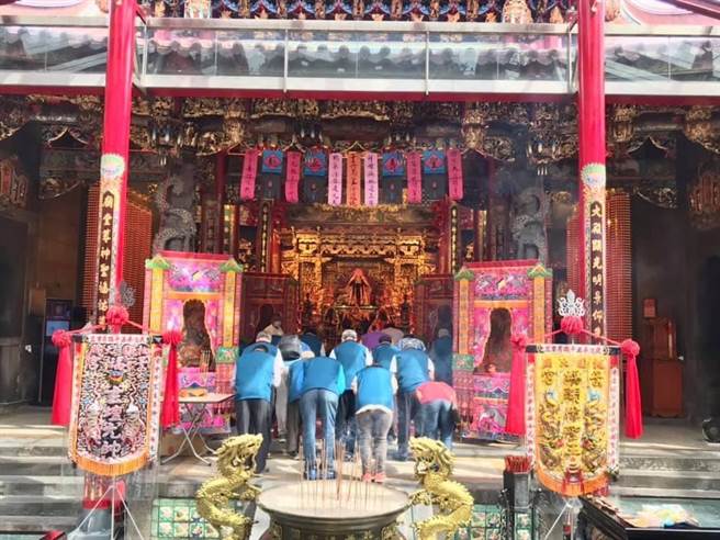 景福宫1日刚举办完注生娘娘圣诞千秋祝寿三献法会。(庙方提供／蔡依珍桃园传真)